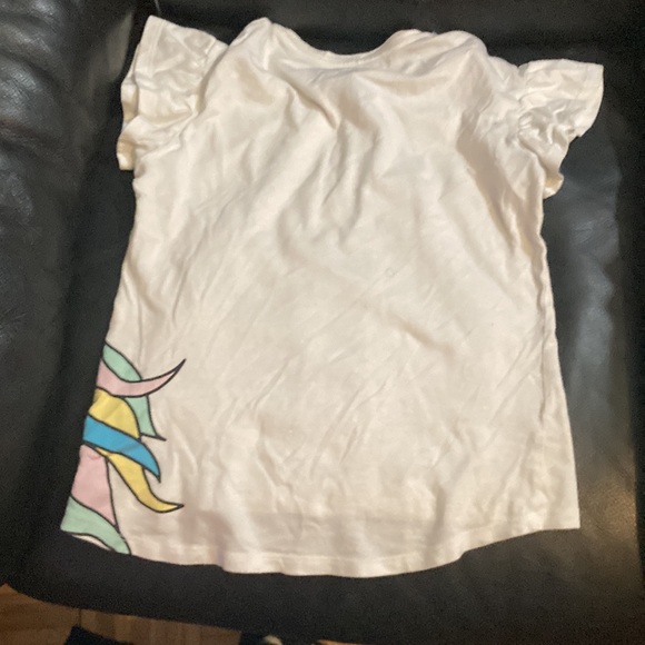Wonder nation, girl, shirt, size medium 7/8 white with colorful unicorn - Picture 3 of 3